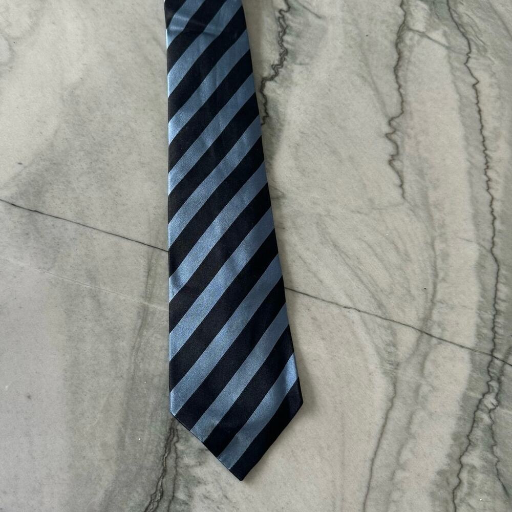 Ralph Lauren Purple label  navy and slate blue diagonal stripe Tie